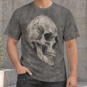 Distressed Skull Streetwear for Everyday Alternative Style and Casual Weekend Looks All-over Print Unisex T-shirt