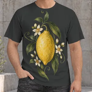 Golden Lemon And Botanical Vines For Garden Days And Sunny Casual Outings All-over Print Unisex T-shirt