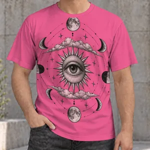 Celestial Eye and Moon Phases for Everyday Mystic Style, Astrology Gifts and Stargazers All-over Print Unisex T-shirt