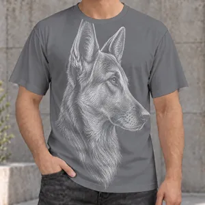 Fine-Line Dog Portrait for Everyday Outings and Outdoor Adventures for Dog Lovers All-over Print Unisex T-shirt