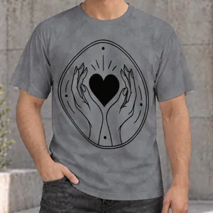 Hands Holding Heart Emblem for Everyday Kindness and Thoughtful Gifts for Friends All-over Print Unisex T-shirt