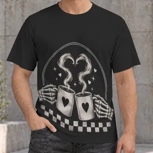 Skeleton Hands Holding Heart Mugs for Cozy Alternative Everyday Wear for Teens and Adults All-over Print Unisex T-shirt