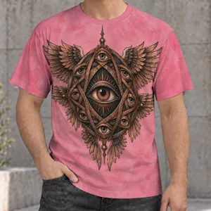 Winged All-Seeing Eye Emblem for Alternative Streetwear and Everyday Casual Style All-over Print Unisex T-shirt