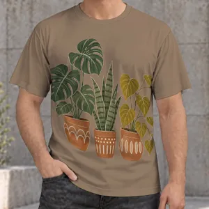 Potted Tropical Plants With Cozy Botanical Charm for Everyday Plant Lovers All-over Print Unisex T-shirt
