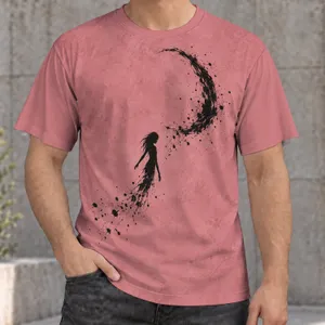 Crescent Moon And Floating Silhouette For Quiet Nights And Everyday Wear All-over Print Unisex T-shirt
