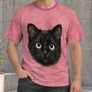 Black Cat Face for Everyday Streetwear and Casual Weekend Style for Cat Lovers All-over Print Unisex T-shirt