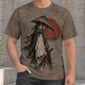 Straw Hat Samurai Warrior for Everyday Streetwear and Outdoor Adventures for All All-over Print Unisex T-shirt
