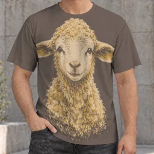 Golden Sheep Portrait for Everyday Casual Wear and Outdoor Adventures for Animal Lovers All-over Print Unisex T-shirt