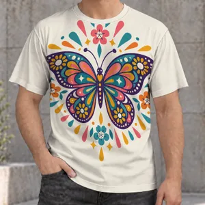 Colorful Butterfly Mandala for Casual Outings and Everyday Bohemian Style All-over Print Unisex T-shirt