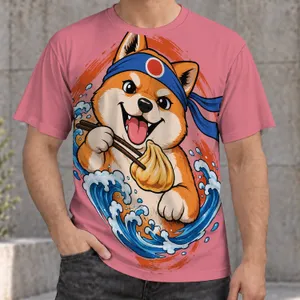 Shiba Inu Noodle Lover for Playful Everyday Streetwear and Casual Foodie Fans All-over Print Unisex T-shirt