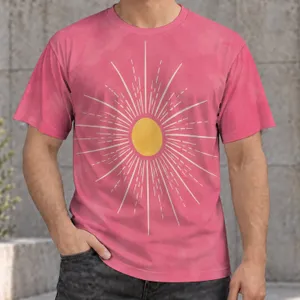 Radiant Sunburst Rays for Everyday Streetwear and Summer Outings Unisex Style All-over Print Unisex T-shirt