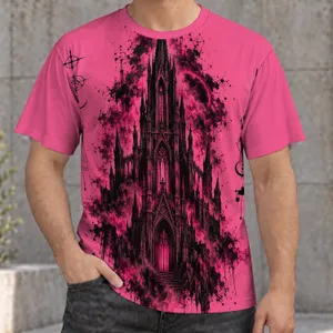 Gothic Castle Spires for Dark Academia Streetwear and Alternative Everyday Outings All-over Print Unisex T-shirt