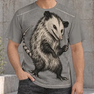 Match-Holding Opossum for Alternative Streetwear and Casual Everyday Style Lovers All-over Print Unisex T-shirt