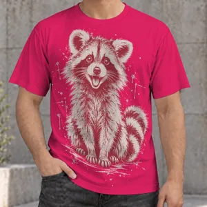 Playful Raccoon Character for Everyday Casual Outings and Nature Loving Teens and Friends All-over Print Unisex T-shirt