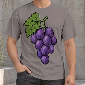 Purple Grape Cluster for Vineyard Picnics and Casual Orchard Days for Fruit Lovers All-over Print Unisex T-shirt
