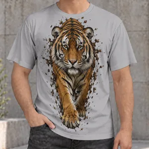 Striking Tiger Portrait for Outdoor Adventures and Everyday Streetwear Gifts for Adults All-over Print Unisex T-shirt
