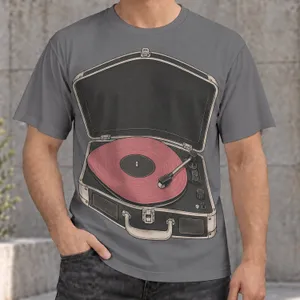 Retro Turntable Vinyl Record Player for Music Lovers and Everyday Listening All-over Print Unisex T-shirt