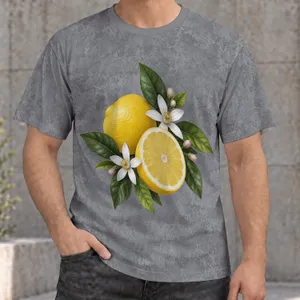 Lemon Blossoms and Citrus Leaves for Sunny Days and Relaxed Weekend Outings All-over Print Unisex T-shirt