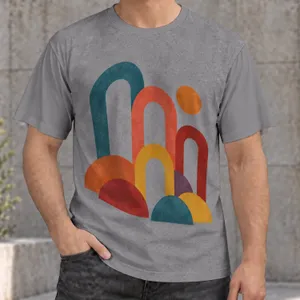Retro Geometric Arches for Everyday Casual Style and Creative Streetwear Fans All-over Print Unisex T-shirt