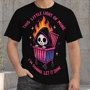 Cute Grim Reaper Shopping Cart Art for Everyday Casual Wear and Gifts for Teens All-over Print Unisex T-shirt