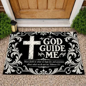 Christian Cross and Scripture for Faith-Filled Homes and Thoughtful Housewarming Gifts Doormat