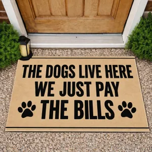 Dog Household Quote for Pet Lover Entryways and Everyday Cozy Home Living for Dog Owners Doormat