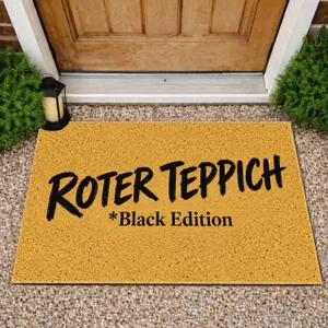 German Red Carpet Lettering for Stylish Entryway Decor and Modern Home Gift Giving Doormat