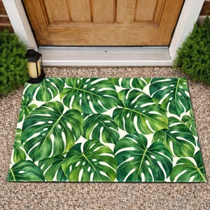 Lush Monstera Leaves for Tropical Home Style and Relaxed Everyday Living Doormat