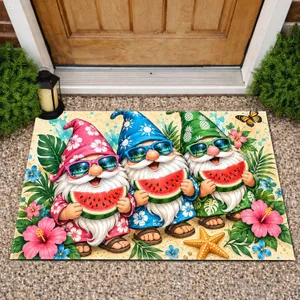 Summer Watermelon Gnomes For Cheerful Seasonal Entryway Style And Garden Lover Fans Doormat