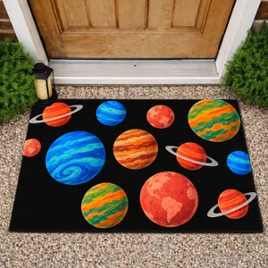 Colorful Outer Space Planets for a Playful Cosmic Home Entryway and Space-Loving Families Doormat