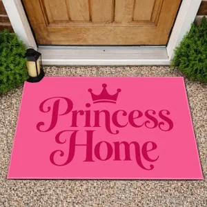 Pink Princess Crown Home Decor For A Playful Royal Welcome At Your Entryway Doormat