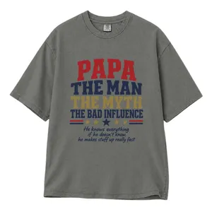 Papa Fathers Day Shirt, The Man The Myth The Bad Influence Funny Gift, Tee Hoodie Sweatshirt