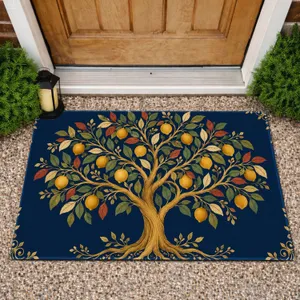 Vintage Citrus Tree of Life for Welcoming Entryways and Nature-Inspired Home Decor Doormat