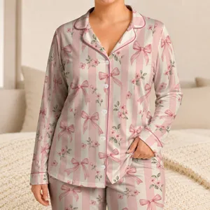 Blush Pink and Ivory Stripes for Cozy Mornings and Relaxed Evenings, a Gift for Her Satin Pajamas Set