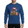 Chocolate Lab Lovers' Cheerful Puppy Red Green Christmas Lights Striped Scarf Gifts White Stars Sweatshirt - 1