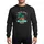 Beach Lovers' Retro Distressed Santa Rosa Beach Florida Teal Aqua Sunset Palm Tree Graphic Sweatshirt - 1
