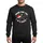 Long Island Lovers' Rustic Dark Grey Map with Red Santa Hat, White 'Home for the Holidays' Text & Snowflakes Sweatshirt - 1