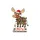 Holiday Animal Lovers' Whimsical 'Christmoose' Brown Moose Tangled in Colorful Lights & Red Santa Hat Cartoon Sweatshirt - 2
