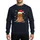 Dachshund Owners' Whimsical Brown Dog Red Santa Hat Tangled Christmas Light Pattern Sweatshirt - 1