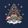 Holiday Art Lovers' Whimsical Dia de los Muertos Christmas Tree Sugar Skulls Reindeer Antlers Santa Elf Hats Sweatshirt - 2