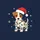 Dog Lovers' Adorable Jack Russell Christmas Puppy with Festive Lights & Red Santa Hat Design Sweatshirt - 2