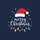Family Holiday Enthusiasts' Whimsical Red Santa Hat Merry Christmas Text Rainbow Lights Falling Snow Sweatshirt - 2