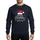 Family Holiday Enthusiasts' Whimsical Red Santa Hat Merry Christmas Text Rainbow Lights Falling Snow Sweatshirt - 1