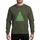 Basketball Fans' Vibrant Green Basketball Player Silhouette Christmas Tree Design with Maroon Trunk and Orange Basketball Star Sweatshirt - 1