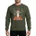 Wolf Lovers' Majestic Wolf with Santa Hat Reindeer Antlers Festive Red Gold Green Gifts Sweatshirt - 1