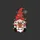 Family Holiday Whimsical Christmas Gnome holding Gift Box, wrapped in Colorful Flat String Lights with White Beard, Red Hat & Snowflake Sweatshirt - 2