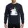 Holiday Enthusiasts' Cute Polar Bear Red Santa Hat Snowy Scene Icy Blue-Grey Christmas Tree Red-Orange Ornaments Sweatshirt - 1