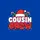 Cousin Group Festive Bold Typography Red Green White Multi-Color Lights Santa Hat Candy Canes Holly Snow Sweatshirt - 2