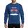 Holiday Celebration Fans' Whimsical Pink Flamingo Pair in Santa Hats & Christmas Lights on Icy Snowfall Sweatshirt - 1