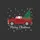 Christmas Enthusiasts' Vintage Deep Red Pickup Truck Green Tree Yellow Blue Purple Ornaments White Snowflakes Sweatshirt - 2